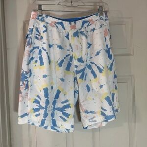 BirdDogs Boom For Your Boomstick Birdaroos Lined 10" Shorts Large Long Tie Dye